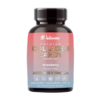 Intenson Collagen Candy, tabletki do ssania, smak truskawkowy, 60 szt.