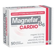 Magnefar B6 Cardio, tabletki powlekane, 50 szt.