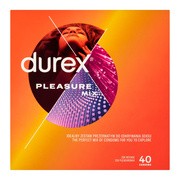 Durex Pleasure Mix (Pleasuremax + Intense), prezerwatywy lateksowe z wypustkami, 40 szt.