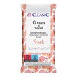Cleanic Cream&Fresh Peach, chusteczki nawilżane do rąk, 15 szt.