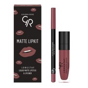 Golden Rose Matte Lipkit, zestaw do makijażu ust, taupe, 7,6 g
