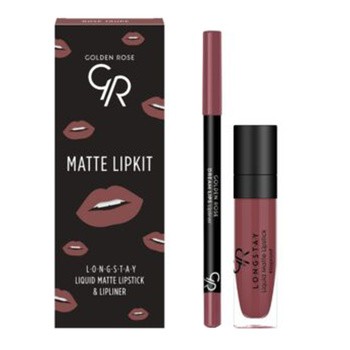 Golden Rose Matte Lipkit, zestaw do makijażu ust, taupe, 7,6 g