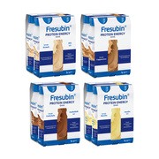 Zestaw 4x MIX Fresubin Protein Energy Drink, smak waniliowy, 4 x 200 ml + cappuccino, 4 x 200 ml + orzechowy, 4 x 200 ml + czekoladowy, 4 x 200 ml