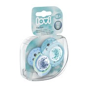 Canpol Lovi, smoczek uspokajający silikonowy dynamiczny, 18 m+ Tie Dye Blue, 2 szt.