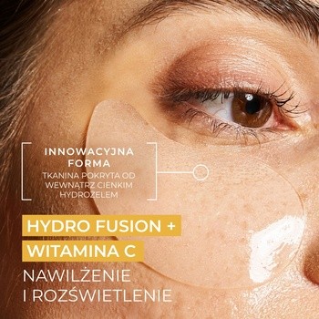 L`Biotica PGA Hydro Fusion + Wit.C, hydrożelowe płatki pod oczy, 2 szt.