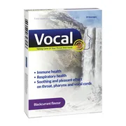 Vocal czarna porzeczka, pastylki do ssania, twarde, 24 szt.
