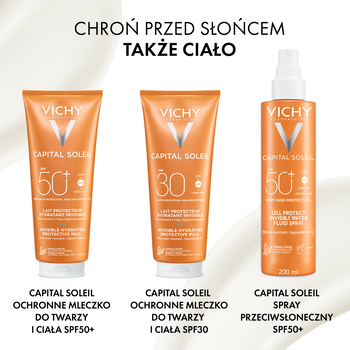 Vichy Capital Soleil, matujący krem do twarzy SPF 50, 50 ml