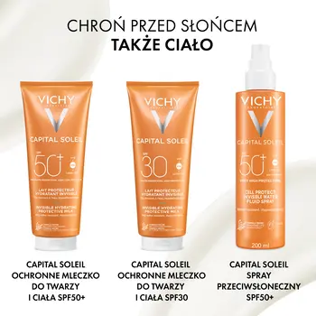 Vichy Capital Soleil, matujący krem do twarzy SPF 50, 50 ml