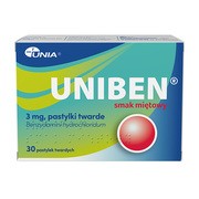 Uniben smak miętowy, 3 mg, pastylki twarde, 30 szt.