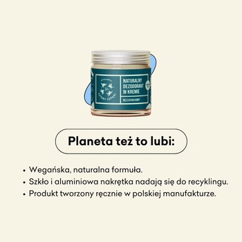 Mydlarnia 4 Szpaki, Naturalny dezodorant w kremie, bezzapachowy, 60 ml