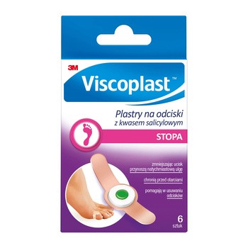 Viscoplast Plastry na odciski z kwasem salicylowym, 70 mm x 12,5 mm, 6 szt.