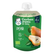 Gerber Organic, Deserek Gruszka, tubka, 4 m+, 80 g