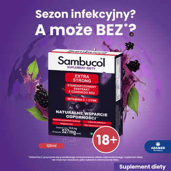 Sambucol Extra Strong, kapsułki dla dorosłych, 30 szt.