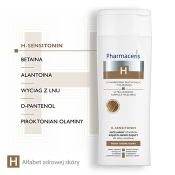 Pharmaceris H Sensitonin, micelarny szampon kojąco-nawilżający do skóry wrażliwej, 250 ml