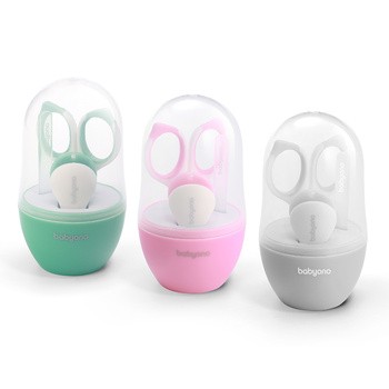 BabyOno, zestaw do pielęgnacji paznokci dla dzieci i niemowląt, szary, 1 szt.