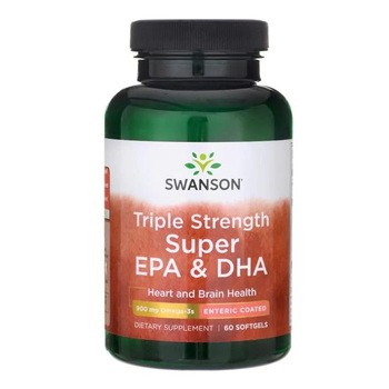 Swanson Triple Stenght Super EPA&DHA - Enteric Coated, kapsułki, 60 szt.