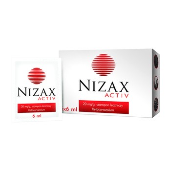 Nizax Activ, 20 mg/g, szampon leczniczy, saszetki po 6 ml, 6 szt.