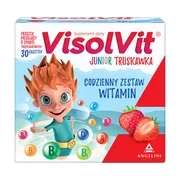 Visolvit Junior Truskawka, saszetki z proszkiem musującym, 30 szt.