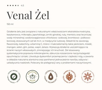 Gorvita Venal, chłodzący żel na zmęczone nogi, 150 ml