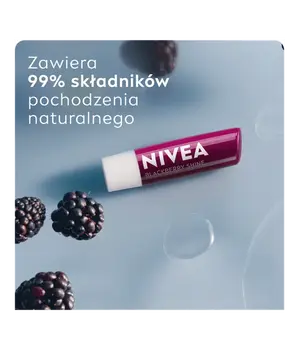 Nivea Blackberry Shine, pielęgnująca pomadka do ust, 4,8 g