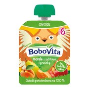 BoboVita, morele z jabłkiem i gruszką, mus, 6 m+, 80 g