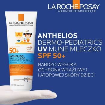 La Roche-Posay Anthelios UVMUNE 400 DP, nawilżające mleczko do twarzy i ciała dla dzieci, SPF 50+, 250 ml