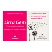 Lirra Gem, 5 mg, tabletki powlekane, 7 szt.