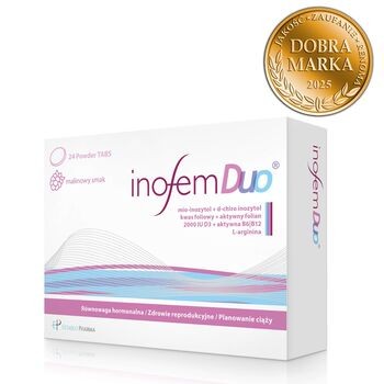 Inofem Duo, tabletki, smak malinowy, 24 szt.