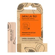 Gracja Bio, pomadka do ust 2w1, ochronno-pielęgnacyjna, papaja, 5 g