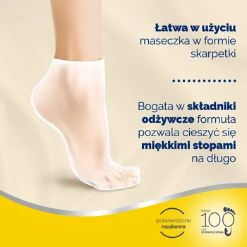 Scholl PediMask, Nawilżająca maska z olejkiem makadamia, 1 para (skarpetki)