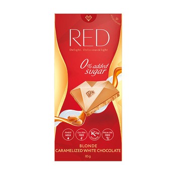 Chocolette, czekolada RED biała karmelizowana Delight, 85 g