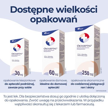 Oktaseptal, (0,10 g+2,00 g)/100 g, aerozol na skórę, 250 ml