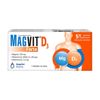 Magvit Forte D3, tabletki dojelitowe, 50 szt.
