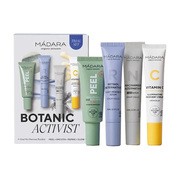 Zestaw Madara Botanic Activist, serum przeciwzmarszczkowe do twarzy, 15 ml + naturalne serum do twarzy, 15 ml + maseczka peelingująca, 17 ml + nawilżający krem z witaminą C, 15 ml