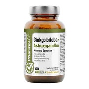 Pharmovit Clean Label Ginkgo biloba + Ashwagandha Memory Complex, kapsułki, 60 szt.