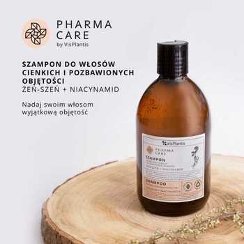 Vis Plantis Pharma Care, szampon do włosów cienkich, żeńszeń i niacynamid, 500 ml
