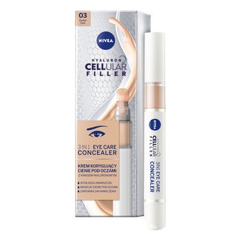 Nivea Hyaluron Cellular Filler, krem korygujący pod oczy, 3w1, nr 03, 4ml