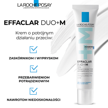 La Roche-Posay Effaclar Duo+ M, krem o potrójnym działaniu przeciw niedoskonałościom, 40 ml