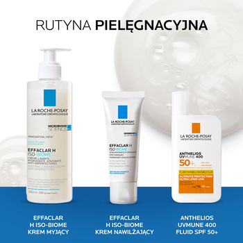 La Roche-Posay Effaclar H ISO-Biome, kojący krem myjący, 390 ml