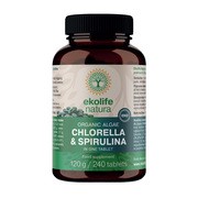 Ekolife Natura Ekologiczna Chlorella & Spirulina, tabletki, 240 szt.