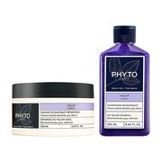 Zestaw Phyto Purple, szampon No Yellow, 250 ml + maska regenerująca No Yellow, 200 ml