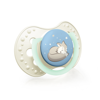 Canpol Lovi, smoczek silikonowy dynamiczny, Night&Day Boy, 0-6m, 2 szt.