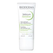 Bioderma Sebium Sensitive, łagodzący krem wspomagający leczenie skóry trądzikowej, 30 ml