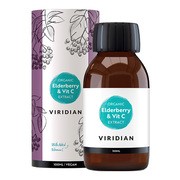 Viridian, Ekologiczny Ekstrakt z czarnego bzu + wit.C, płyn, 100 ml