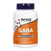 Now Foods GABA 500 mg z witaminą B6, kapsułki, 100 szt.