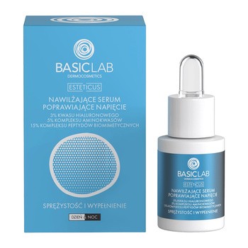 BasicLab Esteticus Dermocosmetics, nawilżające serum poprawiające napięcie, 15 ml