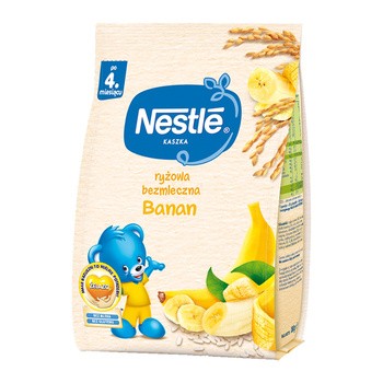 Nestle, kaszka ryżowa, bezmleczna, bananowa, 4 m+, 180 g