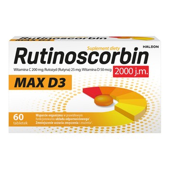 Rutinoscorbin Max D3, tabletki, 60 szt.