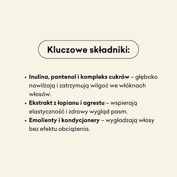 Mydlarnia 4 Szpaki, odżywka do włosów nawilżająca, Łopian i Agrest, 300 ml