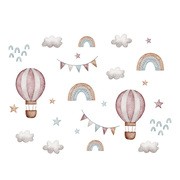 Sipo, Naklejki na ścianę dla dzieci, Balony i tęcza, 1 szt.